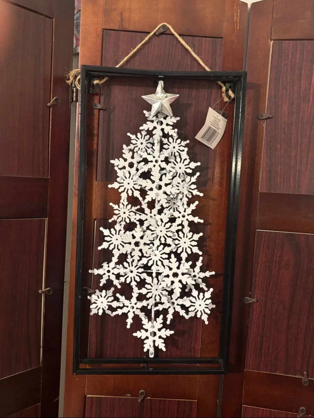 Home Holiday White Snowflake Tree Wall Hanging - Unbranded